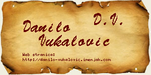 Danilo Vukalović vizit kartica